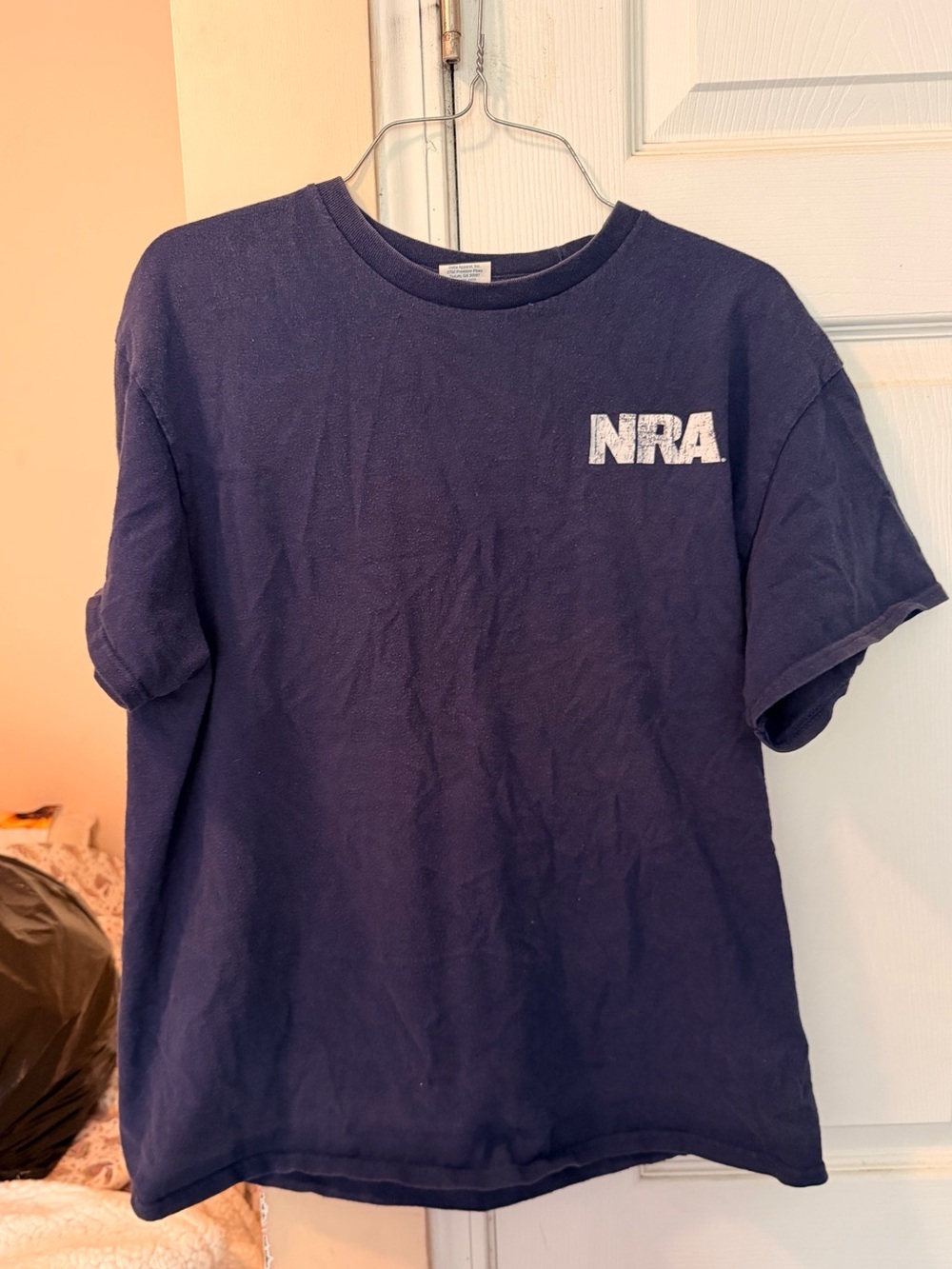 Delta Navy Short Sleeve T-Shirt with White NRA Logo